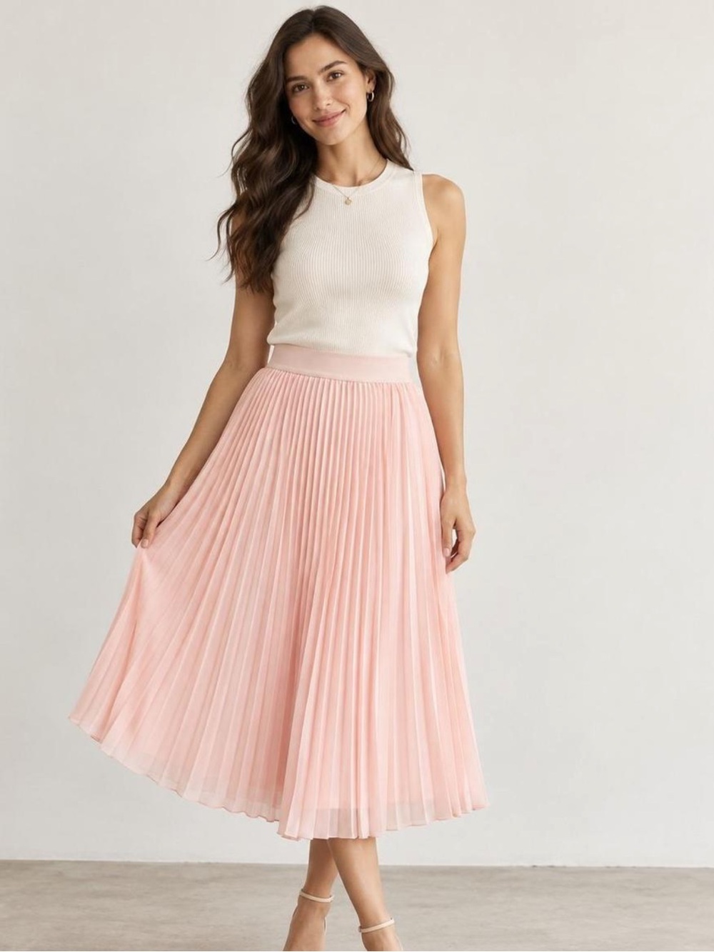 Quince Pleated Midi Skirt